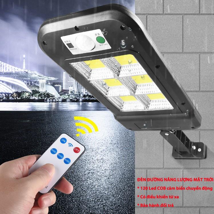 Đèn led năng lượng mặt trời Solar street lamp 6 bóng 120 led to cảm biến chuyển động, kèm điều khiển tắt bật từ xa