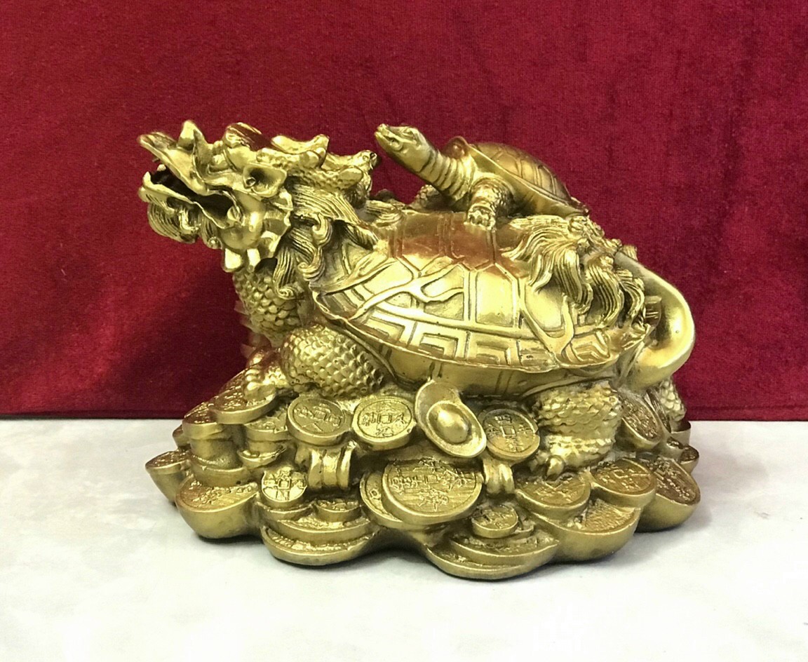 Vật phẩm phong thủy - Long quy cõng con