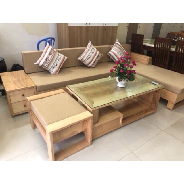 Bộ ghế sofa gỗ sồi cao cấp B01