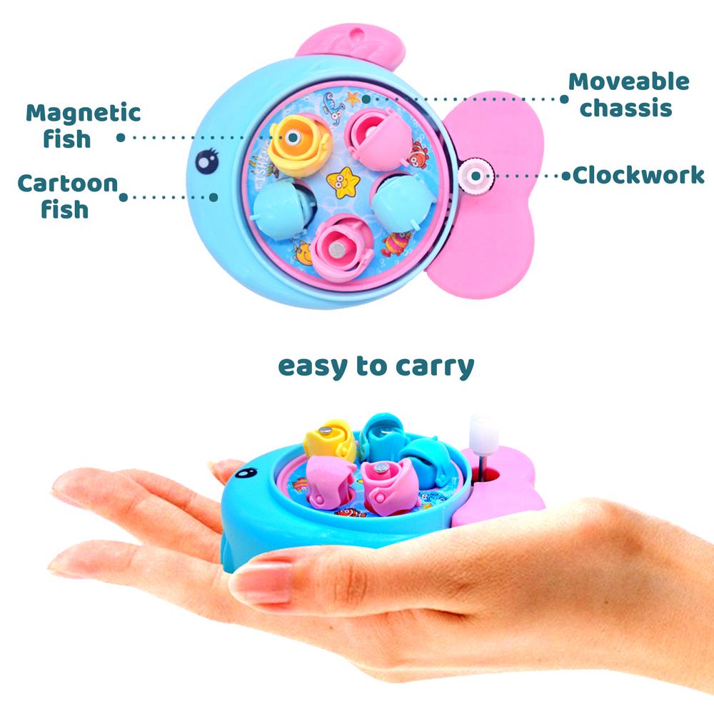 Đồ chơi câu cá di động mini, thiết kế để cuộn lên, dễ thương, tương tác nhỏ, giáo dục ngoài trời, hài hước, quà tặng giá cho trẻ em