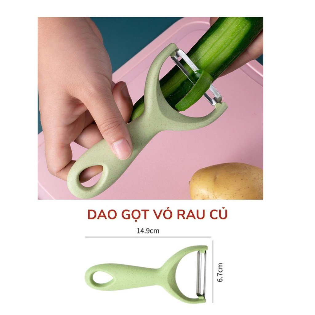 Bộ Dao kéo làm bếp 6 món Minchan lúa mạch sắc bén tiện lợi - cắt thái thịt, thực phẩm, gọt trái cây, cắt bánh mì, bào vỏ