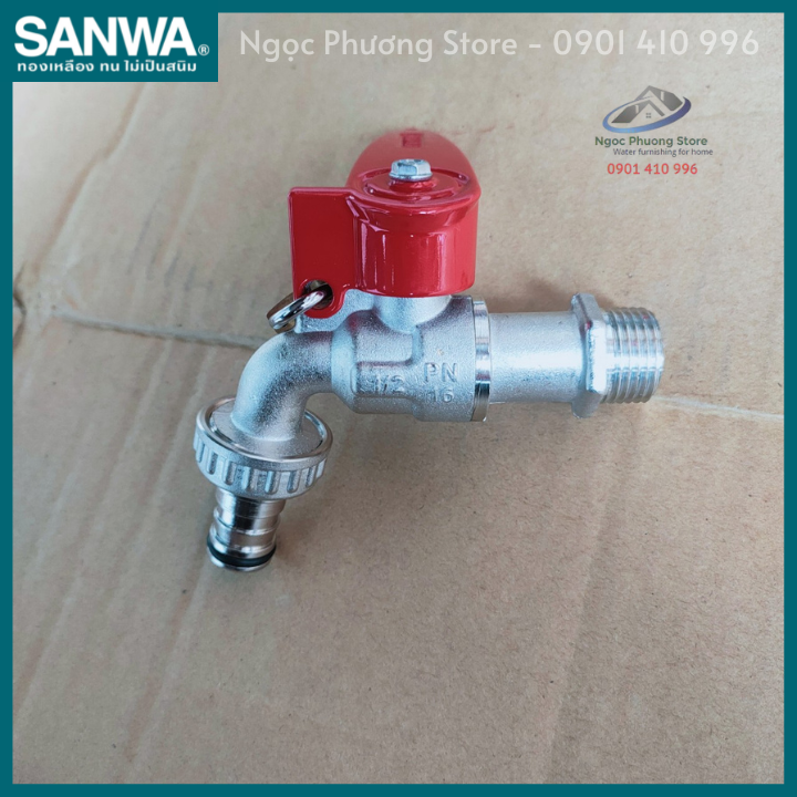 Vòi vườn, vòi hồ, vòi nước có chìa khóa SANWA, 100% nhập khẩu, Phi 21mm CKT15L