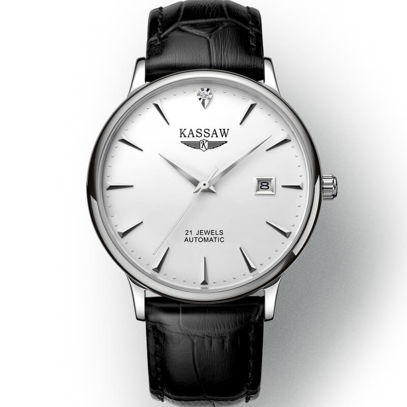 Đồng hồ nam chính hãng KASSAW K865-2 Kính sapphire ,chống xước ,Chống nước 50m ,Bảo hành 24 tháng,Máy cơ (Automatic),dây da cao cấp, thiết kế đơn giản dễ đeo