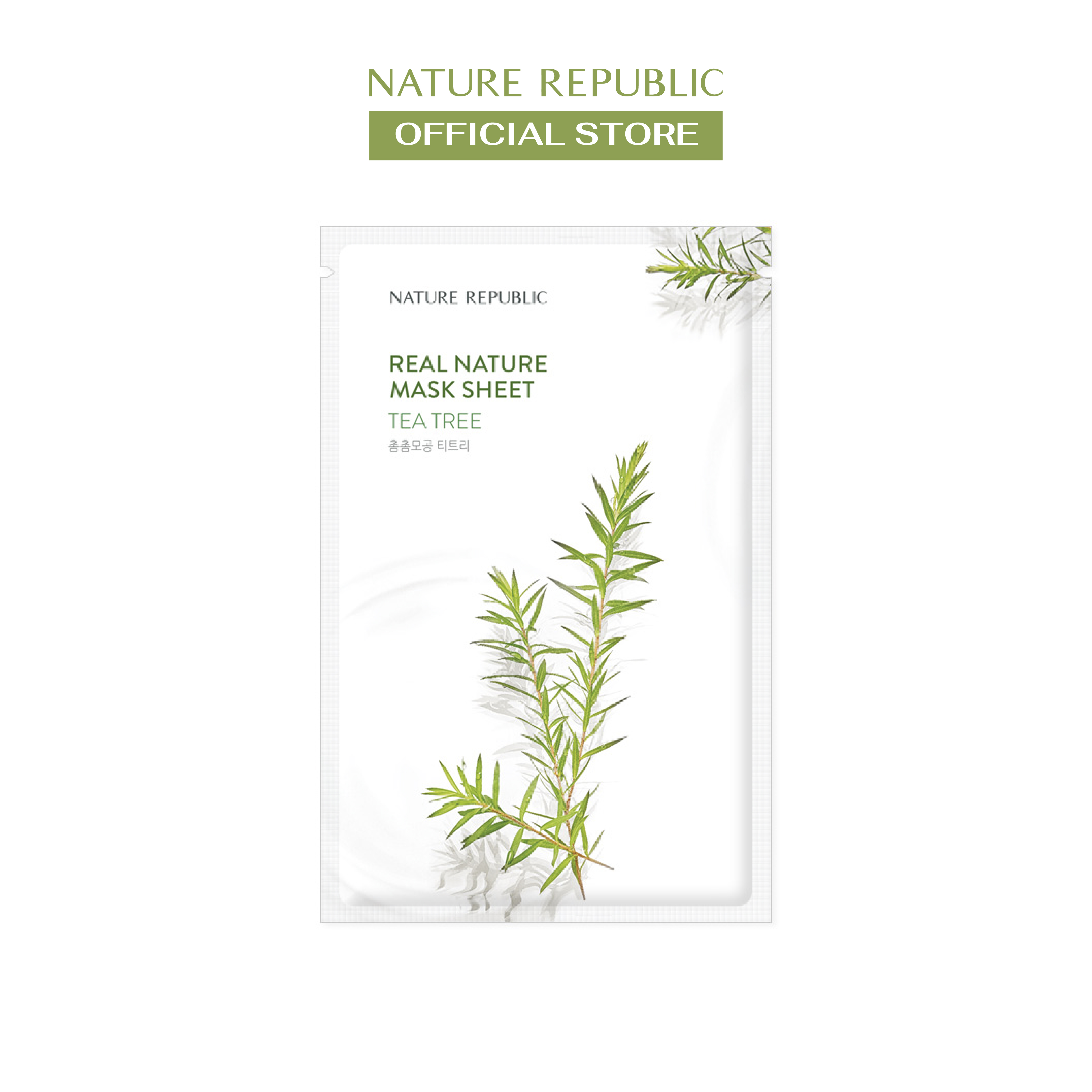 Nature Republic Mặt nạ giấy ngăn ngừa mụn Real Nature Tea Tree Mask Sheet 23ml