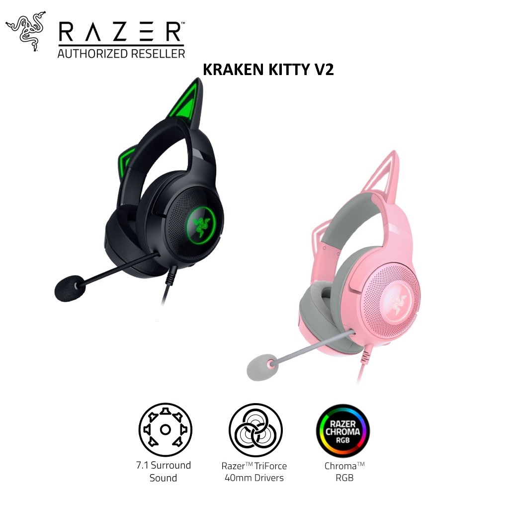 Tai nghe gaming có dây Razer Kraken Kitty V2 - Hàng chính hãng