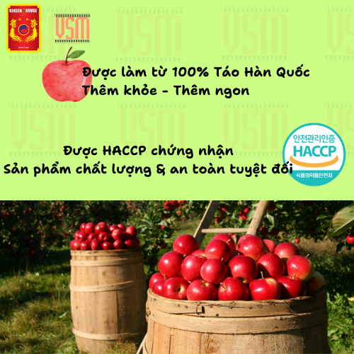Nước Ép Táo Hàn Quốc Cao Cấp Apple Premium Juice - Ginseng House 120ml * 30 gói