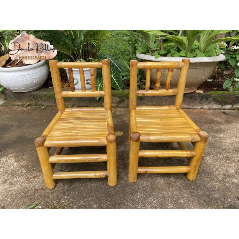 Bàn ghế tre sân vườn để ngoài trời- Ghế làm bằng tre decor cho quán cà phê, bún đậu mắm tôm cho người lớn và trẻ em