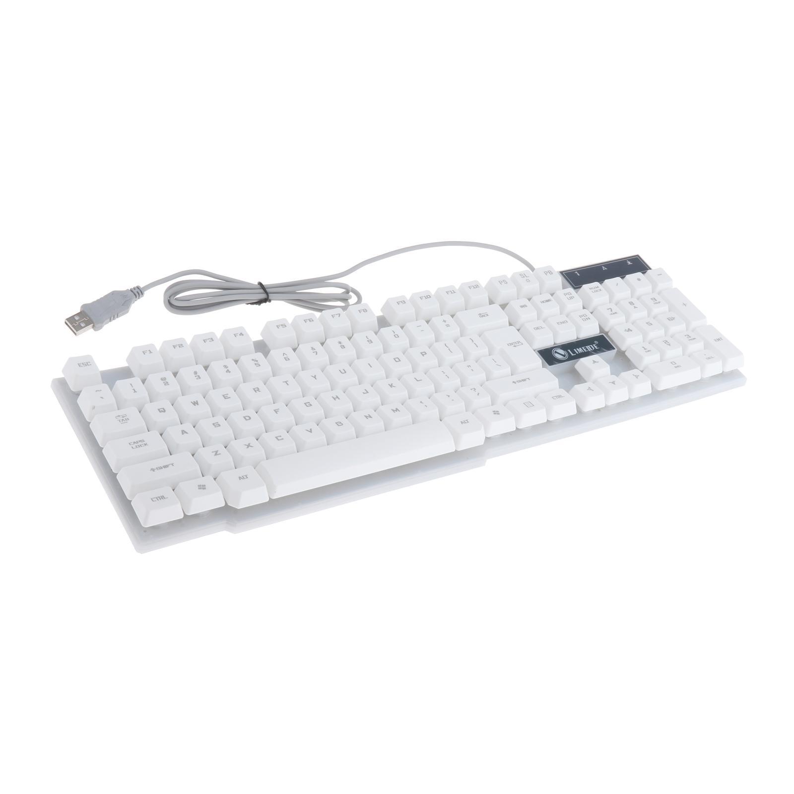 Gamer Wired Keyboard USB Mouse Set for Laptop Pc, 7-Color Breathing Backlit Mouse, US English Layout