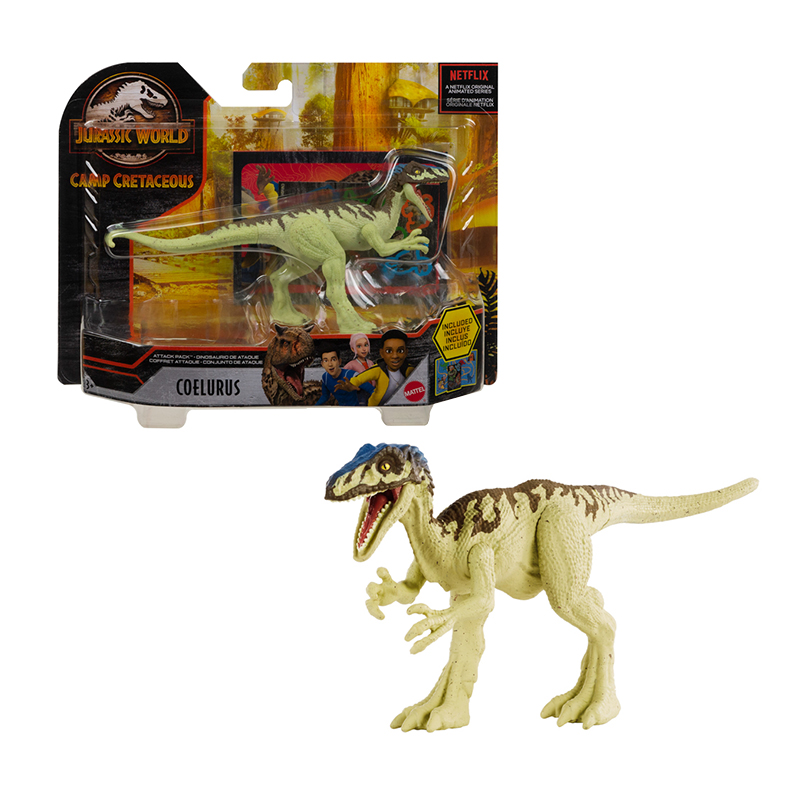 Đồ Chơi Mô Hình JURASSIC WOLRD MATTEL Khủng Long Ăn Thịt Đuôi Rỗng Coelurus HBX29/FPF11