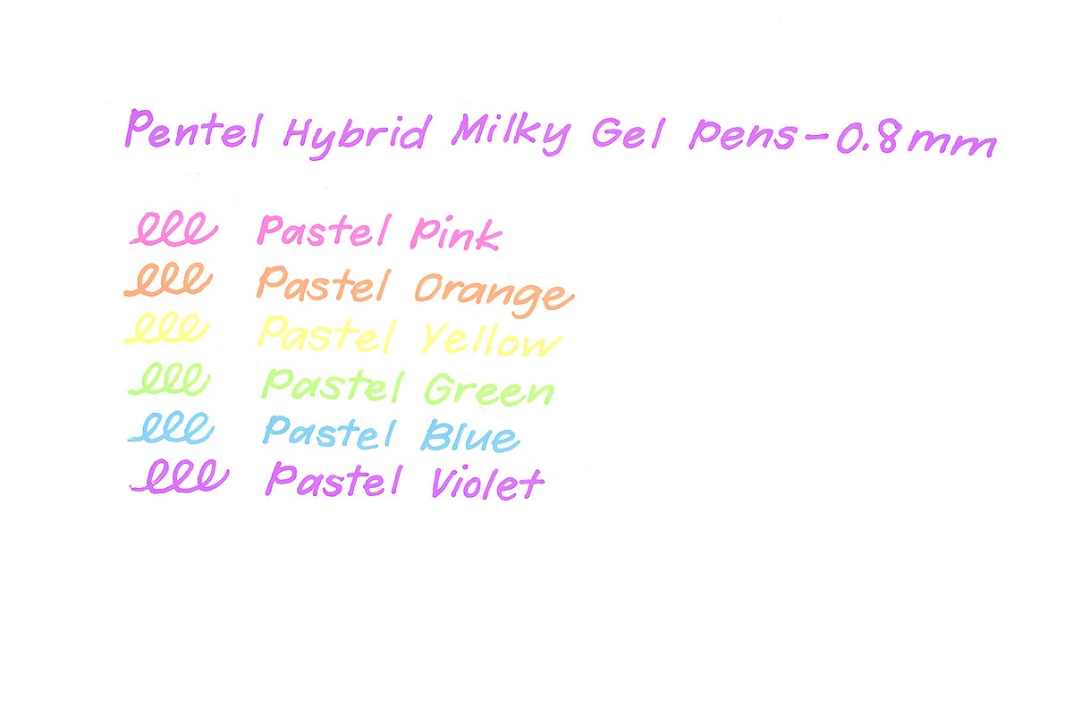 Bút Gel Sữa Dạ Quang Pentel Hybird Milky - 0.8mm - Màu xanh lá pastel (Pastel Green)