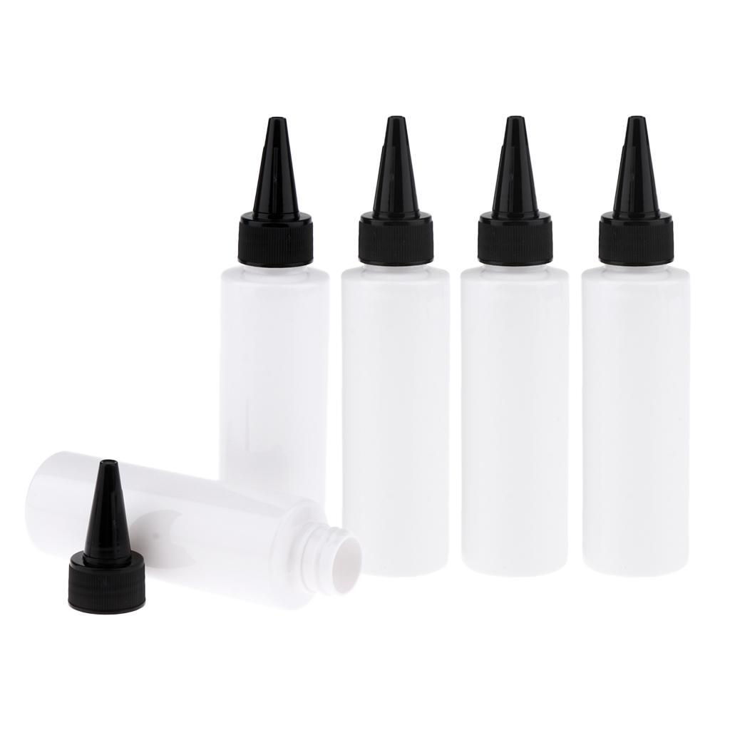 Pack of 5 100ml Empty Essential Oil Bottle Refillable Travel Cream Liquid Aromatherapy Perfume Vials With Black Cap