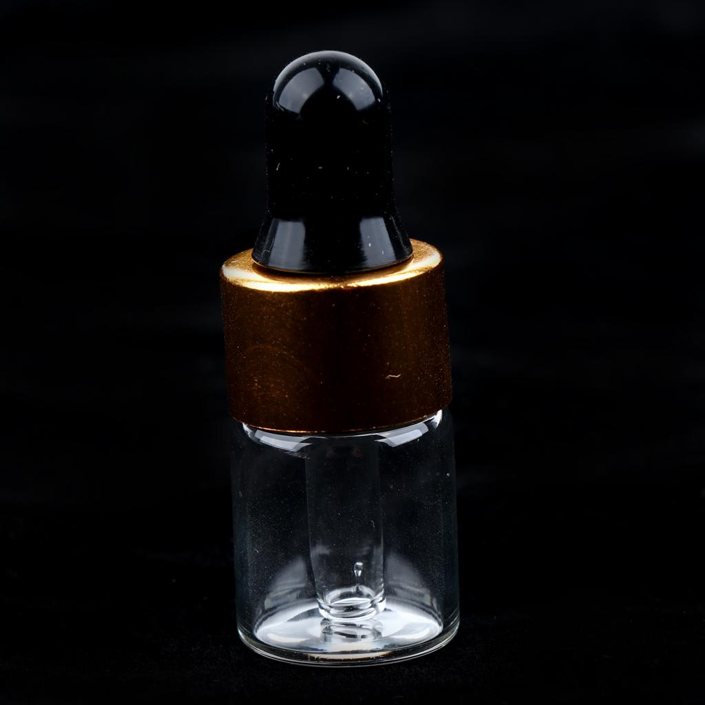 40 Pcs 1ml 2ml Clear Glass Empty Essential Oil Dropper Bottles Vials Container