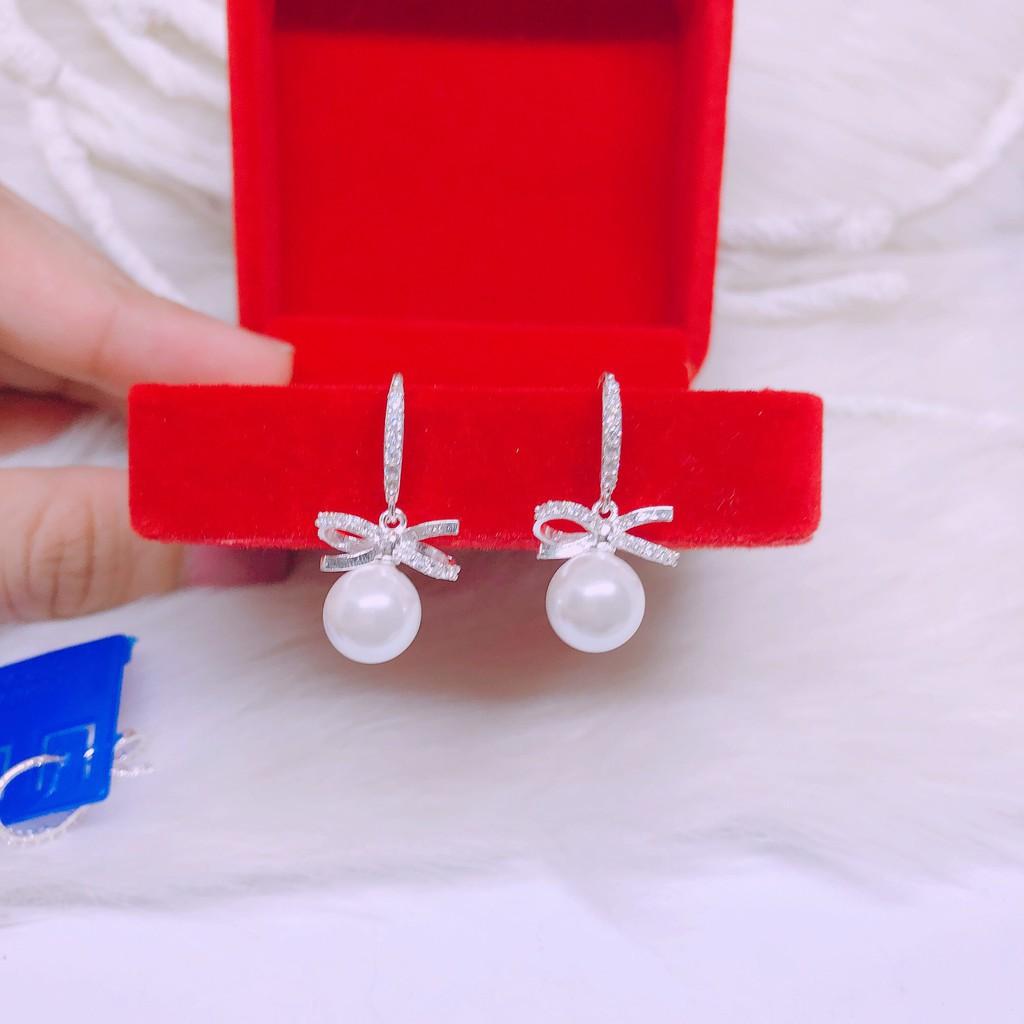 BÔNG TAI NƠ MÓC ĐÍNH ĐÁ HÀNG ĐẸP -
