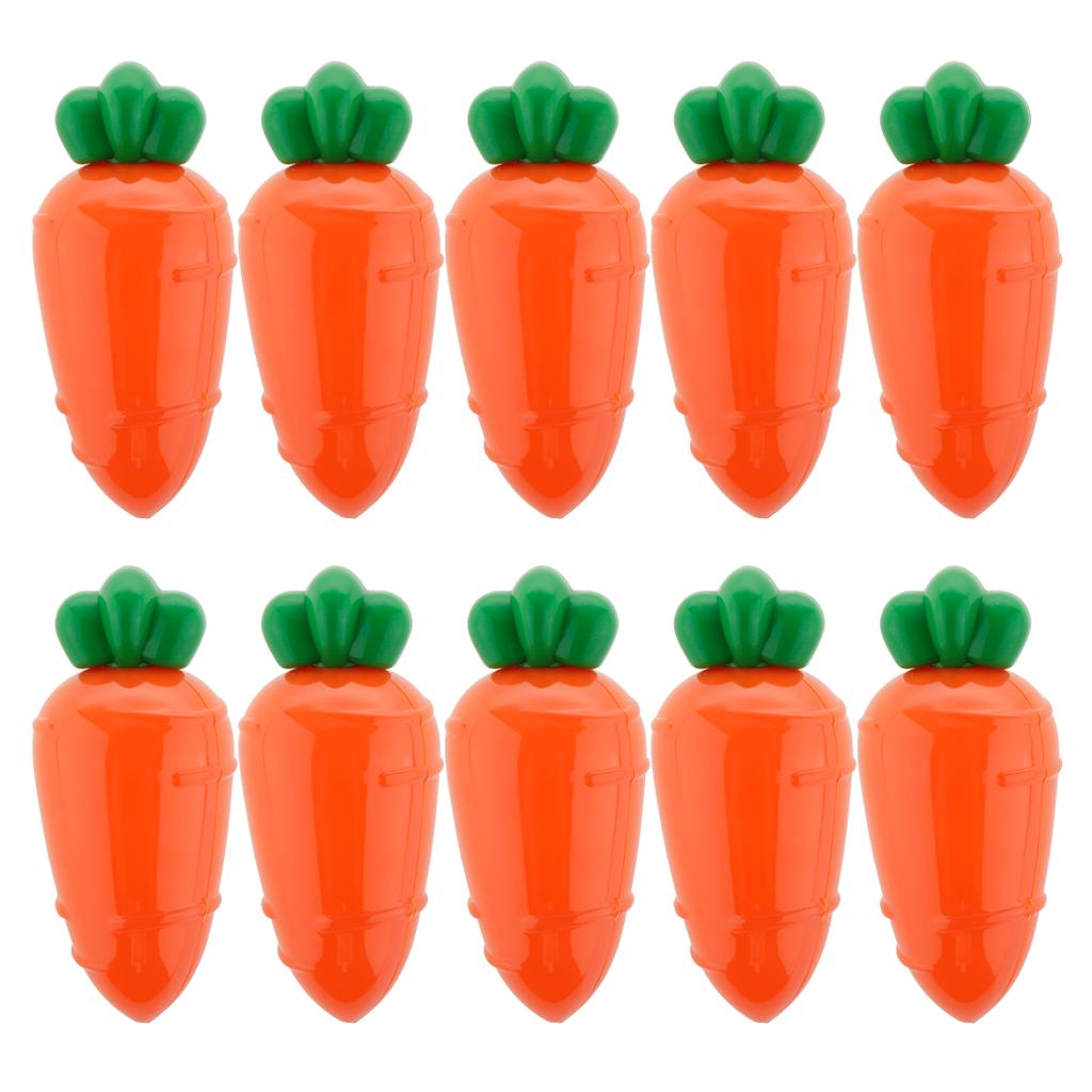 10 Pieces Plastic Carrot Shape Candy Boxes Party Gift Favor