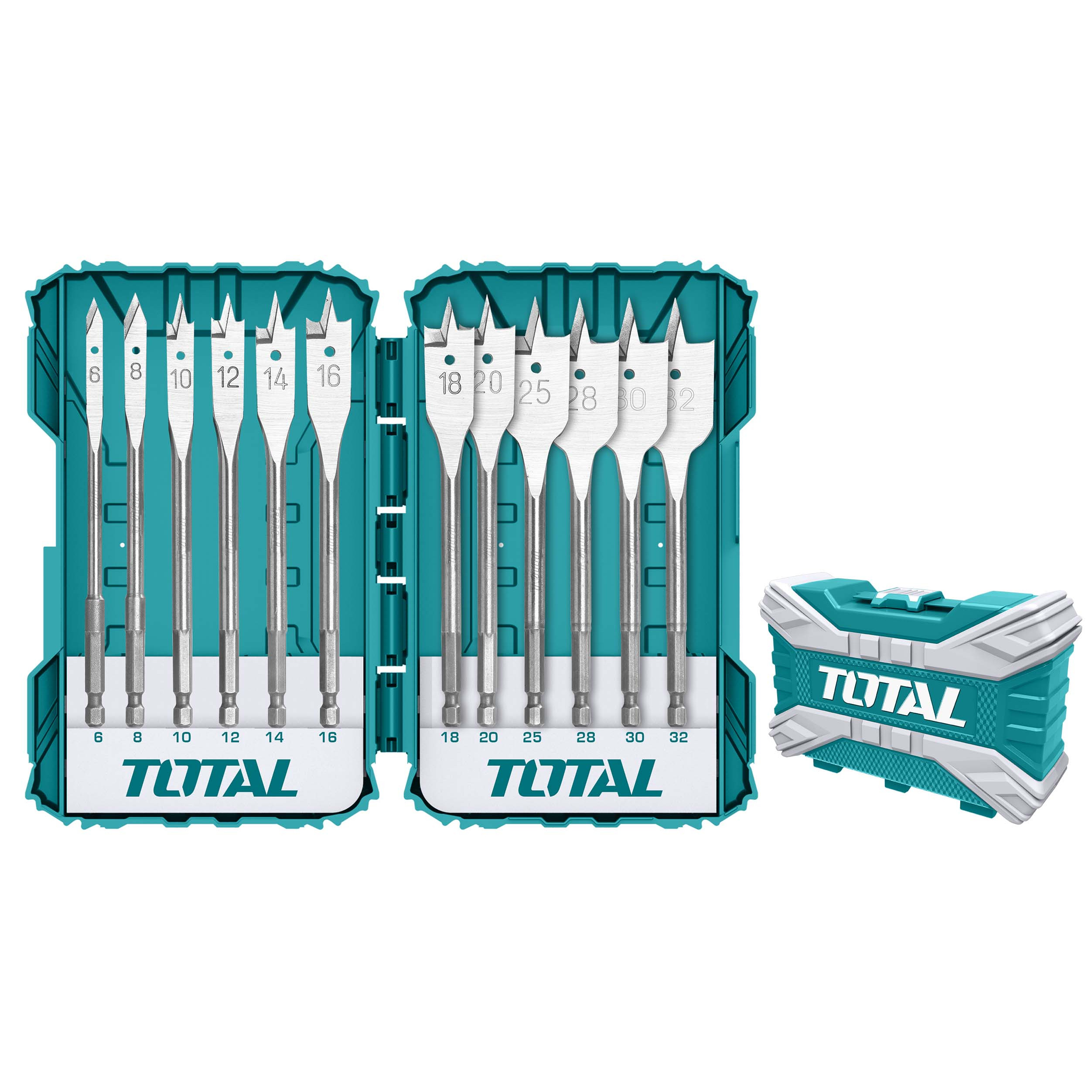 Bộ 12 mũi khoan gỗ đầu dẹp total TACSDL1201