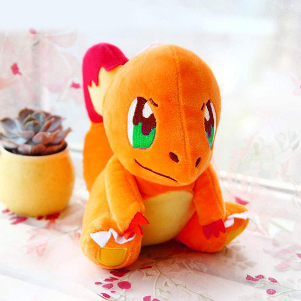 Gấu bông pokemon charmander - Khủng long lửa ngồi (25 cm) gb71 (Màu Cam)