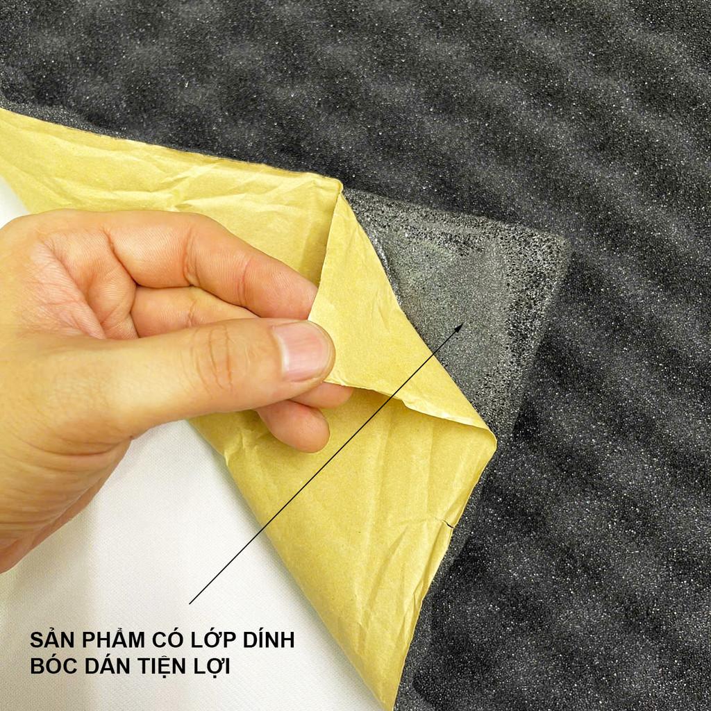 Mút trứng tiêu Âm, Bông Hấp Thụ Âm Thanh Ô Tô Chịu Nhiệt, chống cháy, chống thấm màu đen