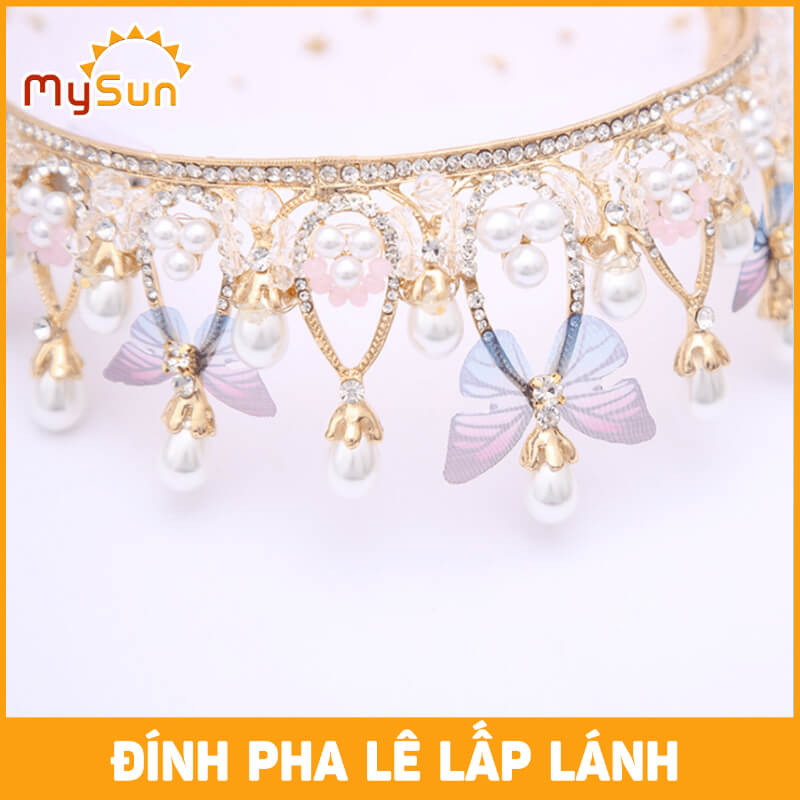 Hình ảnh Vương miện công chúa cài tóc cho bé gái dịp sinh nhật pha lê Hoàng gia – MySun