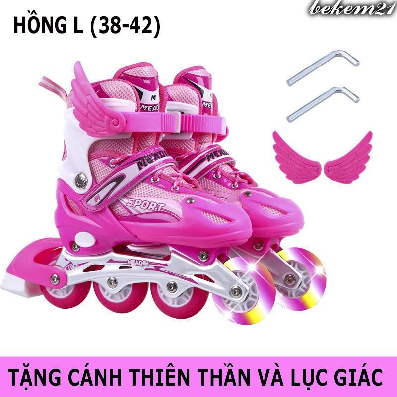 Giày patin trượt Sport cao cấp dành cho trẻ em người lớn có thể điều chỉnh to nhỏ mẫu mới 2020