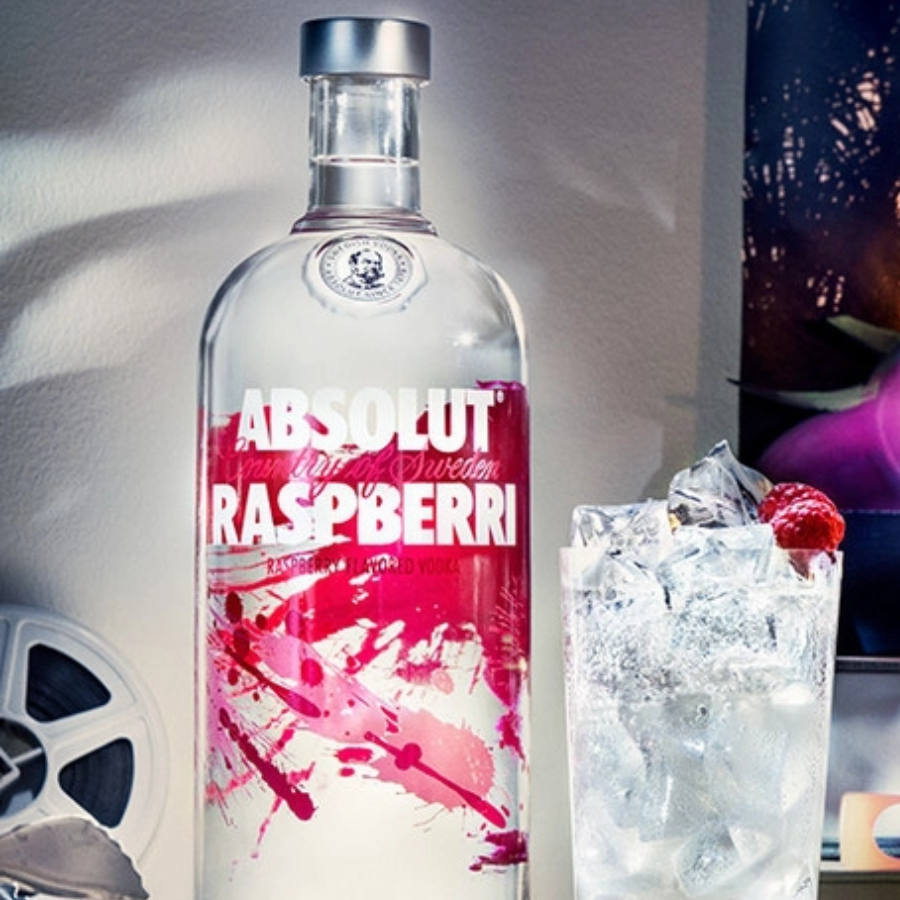 Rượu Vodka Absolut Vị mâm xôi Raspberri 700ml 37% - 39% - Không kèm hộp