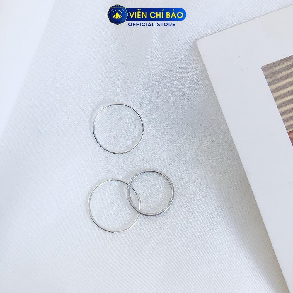 Nhẫn bạc nữ Glib trơn chất liệu bạc S925 thời trang phụ kiện trang sức nữ thương hiệu Viễn Chí Bảo N400604