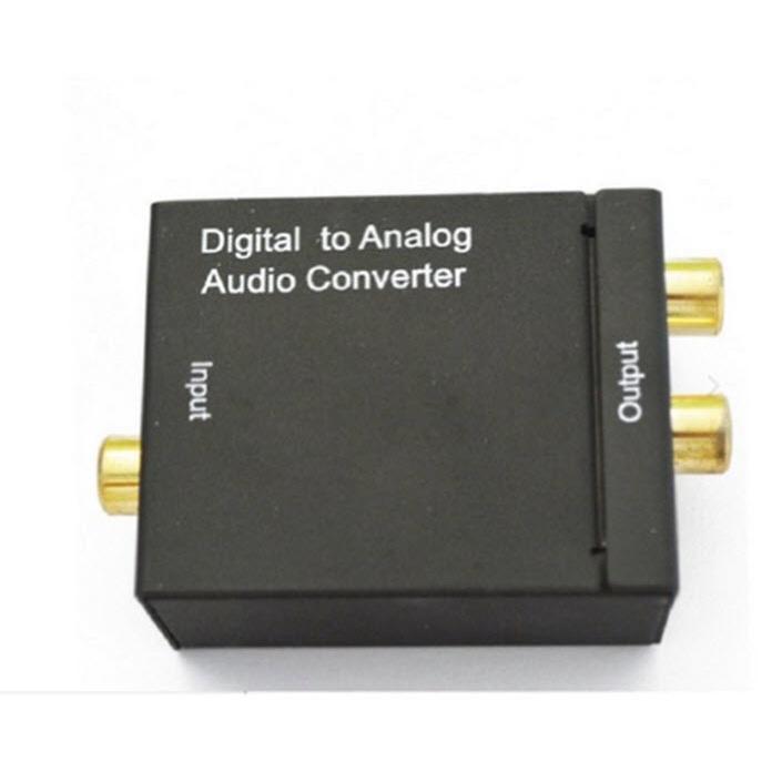 Bộ Chuyển Đổi Âm Thanh Quang Sang Analog Audio loại to xịn Kèm dây quang vàng dài 1,5m