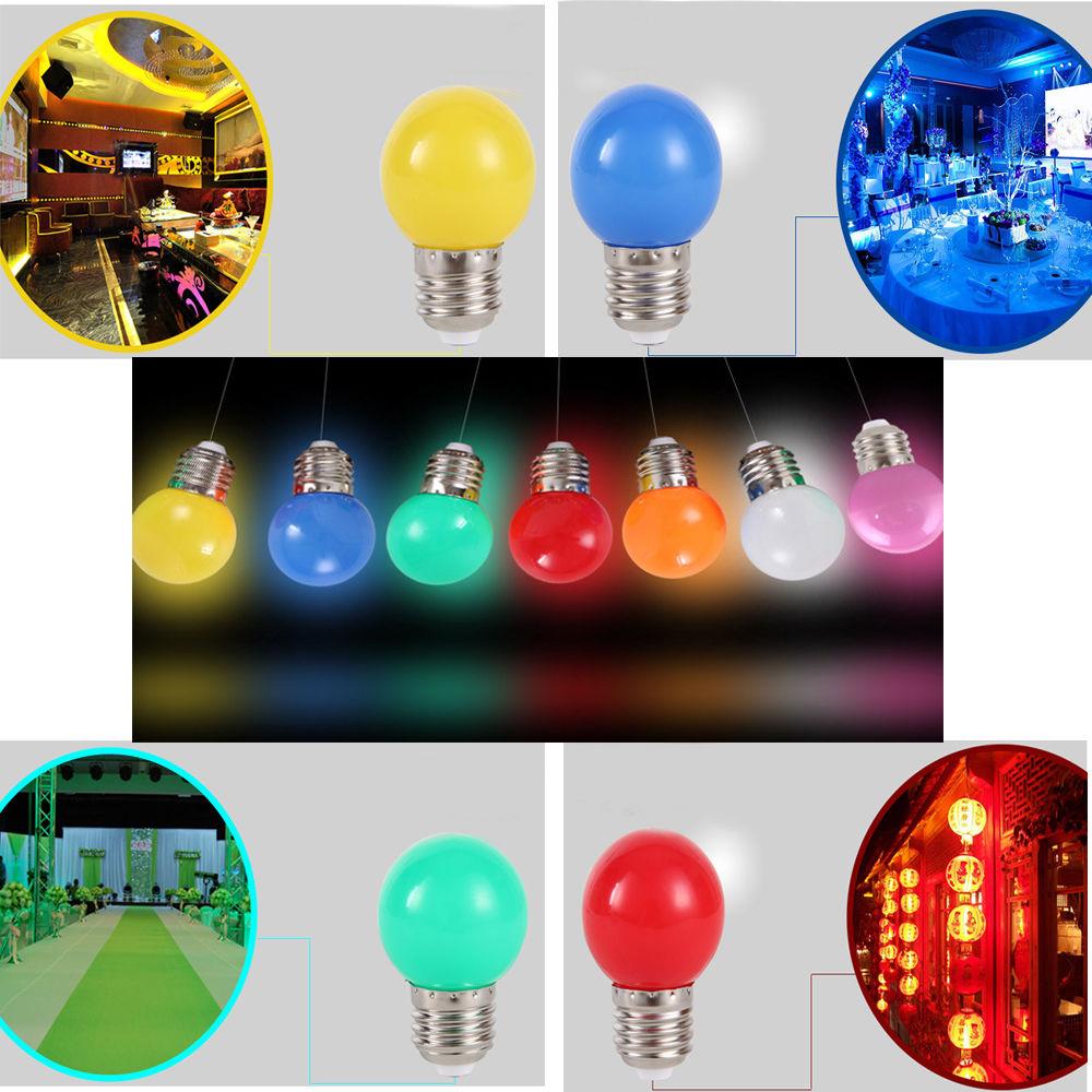 3 Piece E27 Screw Base 1W LED Golf Ball Light Bulb Globe Lamp for Holiday Party Decoration 220V -Warm White