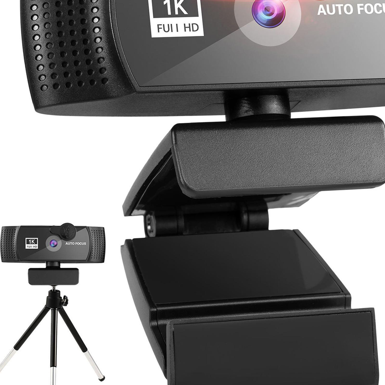 Webcam 1080p HD w/ Noise-Cancelling Microphone USB for Gaming PC Desktop