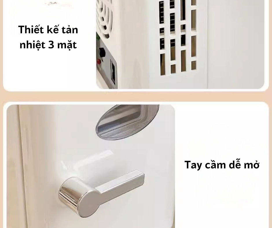 (BH 1 năm) Tủ lạnh mini 2 chế độ nóng lạnh 4 lít cho gia đình và ô tô