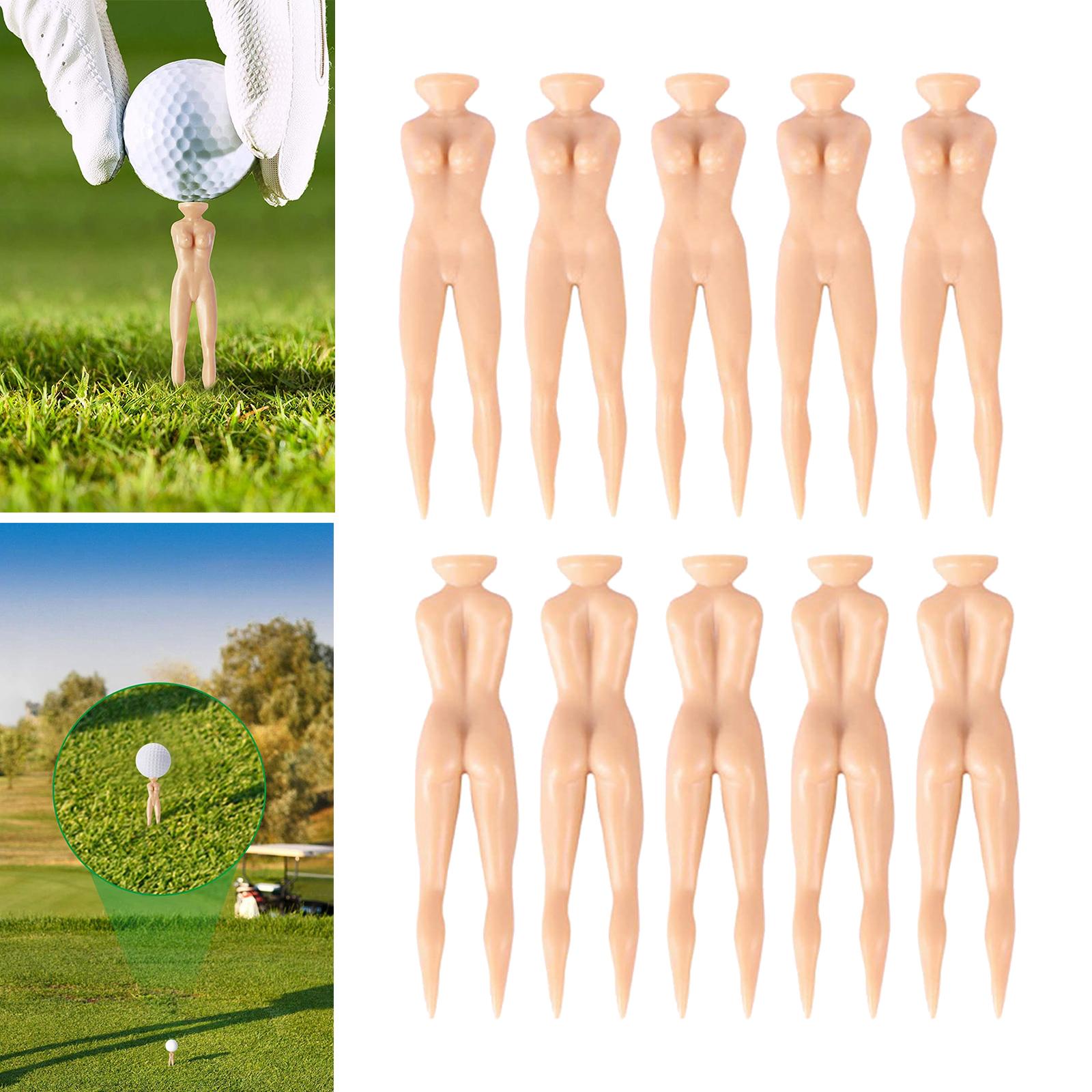 10pcs 3 Inch Plastic Golf Tees Lady Tees Woman Golf Tees Nude Lady Body Golf Tees for Golf Training Professional Golf Tees Golfer Gift Accessory