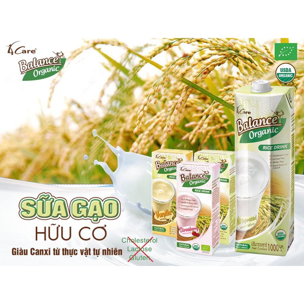 Sữa gạo hữu cơ không đường Thái Lan 4CARE BALANCE ORGANINC 1L