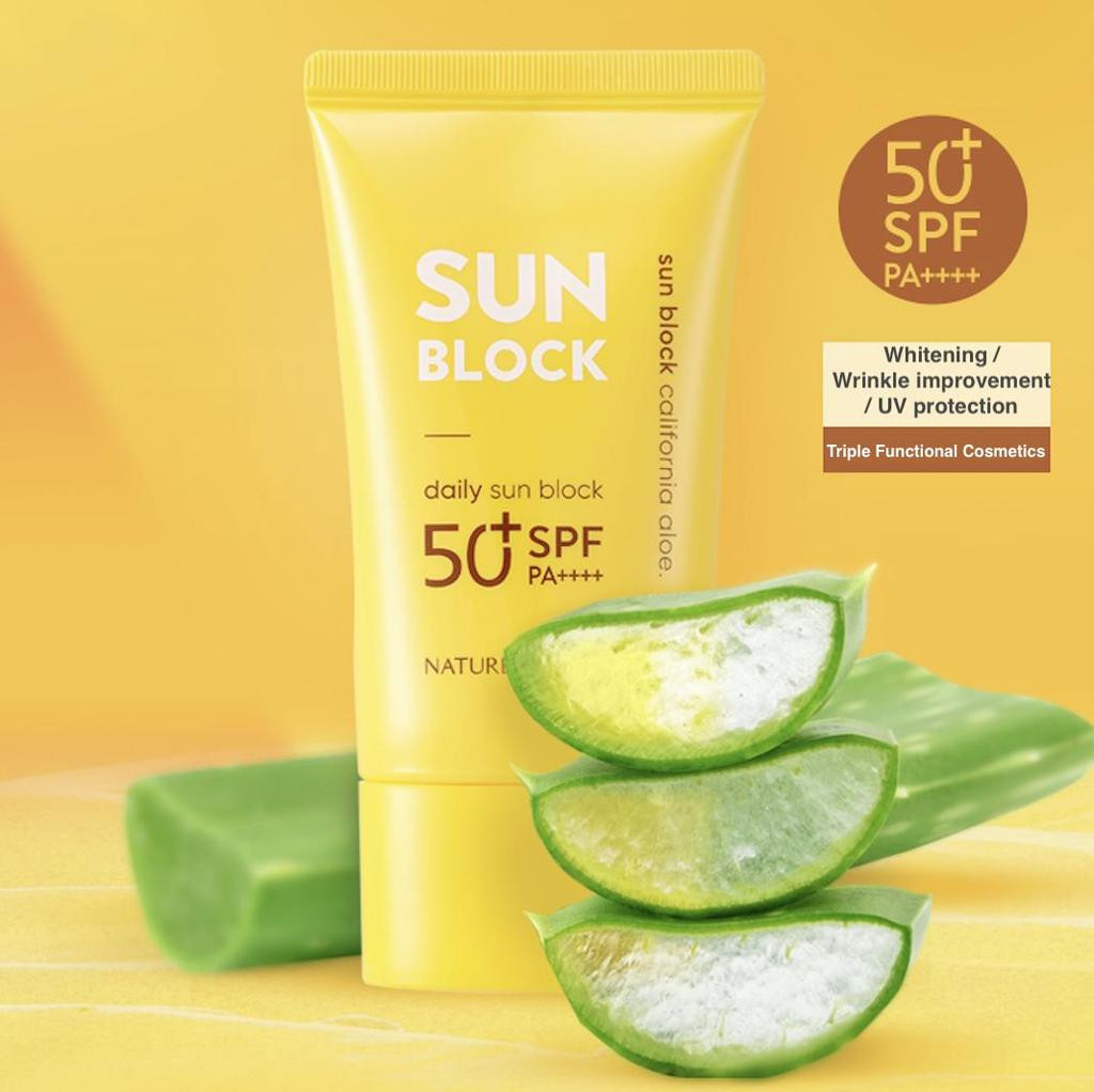 Kem chống nắng nâng tông NATURE REPUBLIC California Aloe Daily Sunblock SPF50 57ml