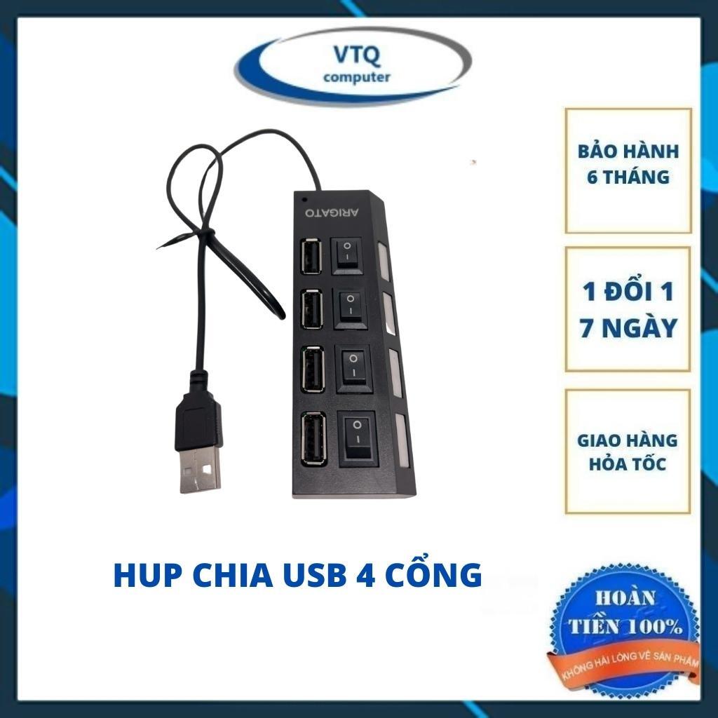 HUB Chia USB 4 Cổng - Có Công Tắc Và Có Đèn Led- Tốc Độ Cao - Tiện Dụng Và Chất Lượng