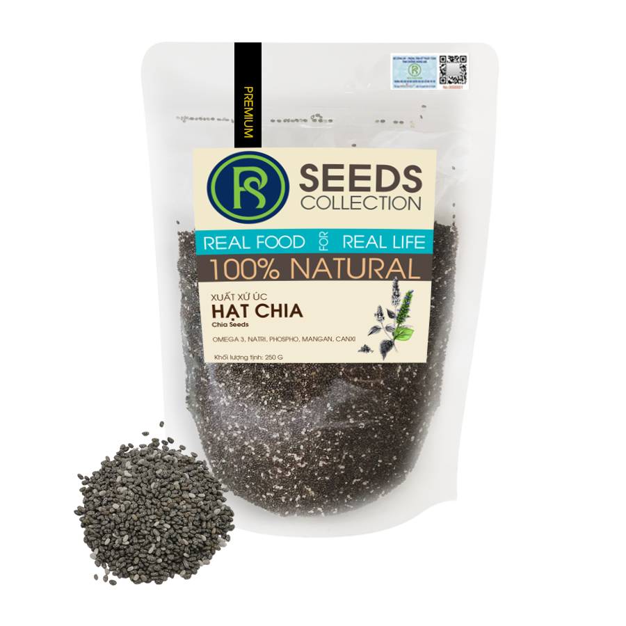 500G Hạt Chia Đen CHÍNH HÃNG Real Food ( Black Chia Seed)