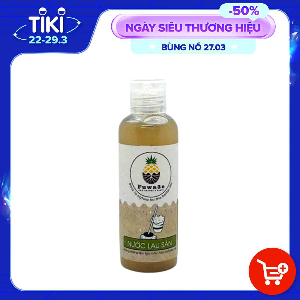 Nước lau sàn Fuwa3e hữu cơ organic sả chanh khử mùi đuổi muỗi kiến diệt nấm mốc 100ml