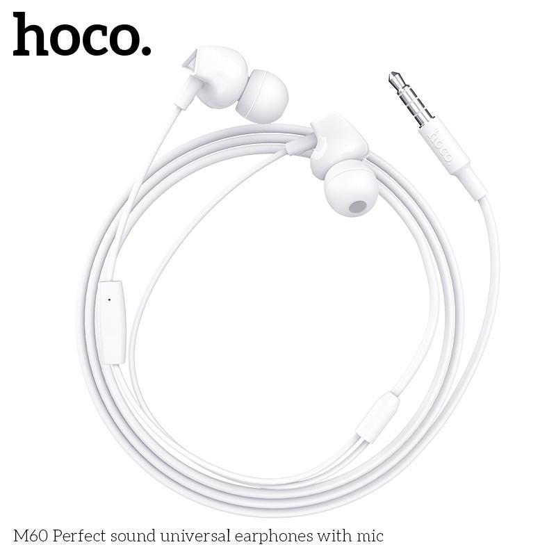 Tai nghe HOCO M60 tích hợp micro dài 1.2m bằng TPE độ đàn hồi cao tiện dụng