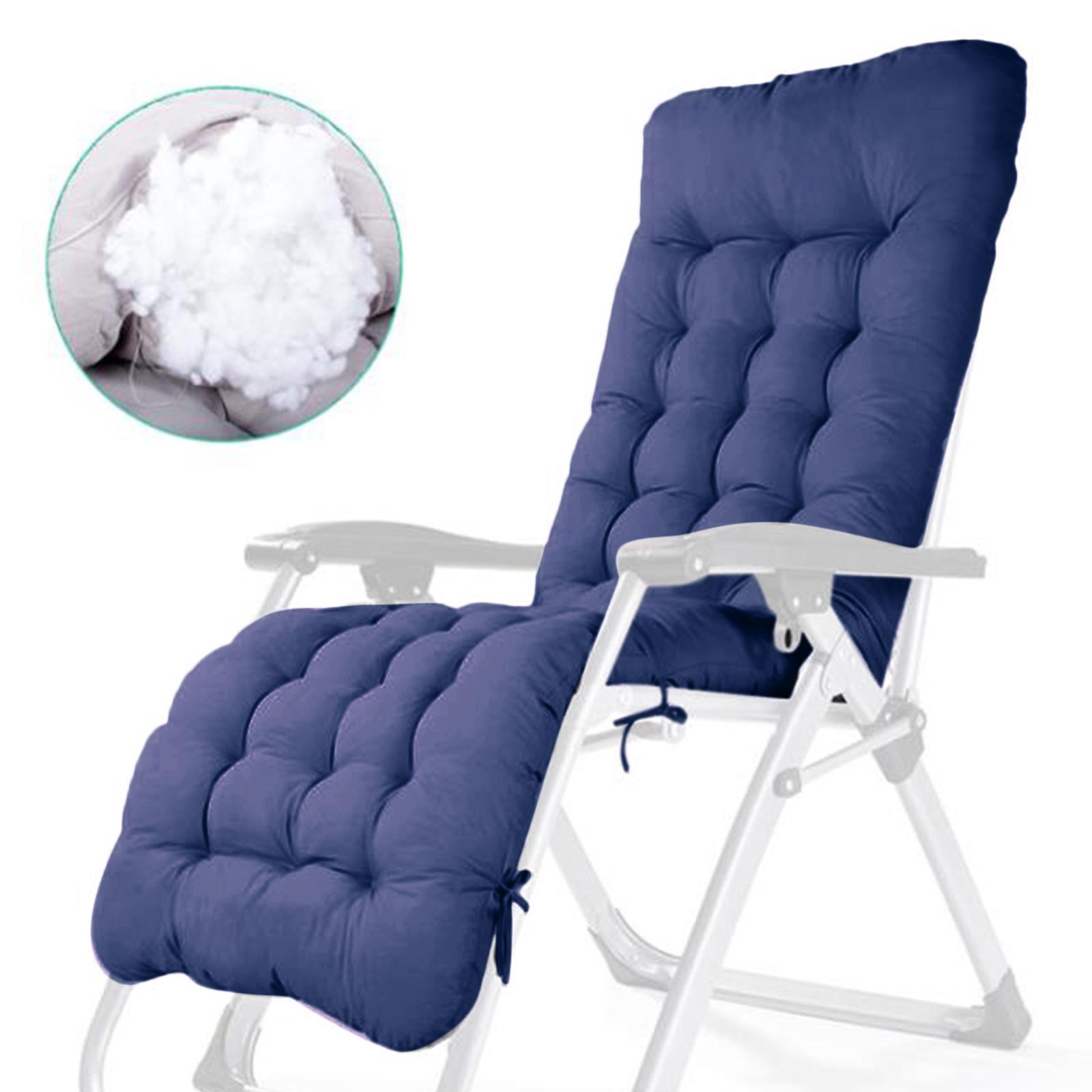 Cotton recliner Chair Cushion Garden Lounger Mat for Outdoor Furniture