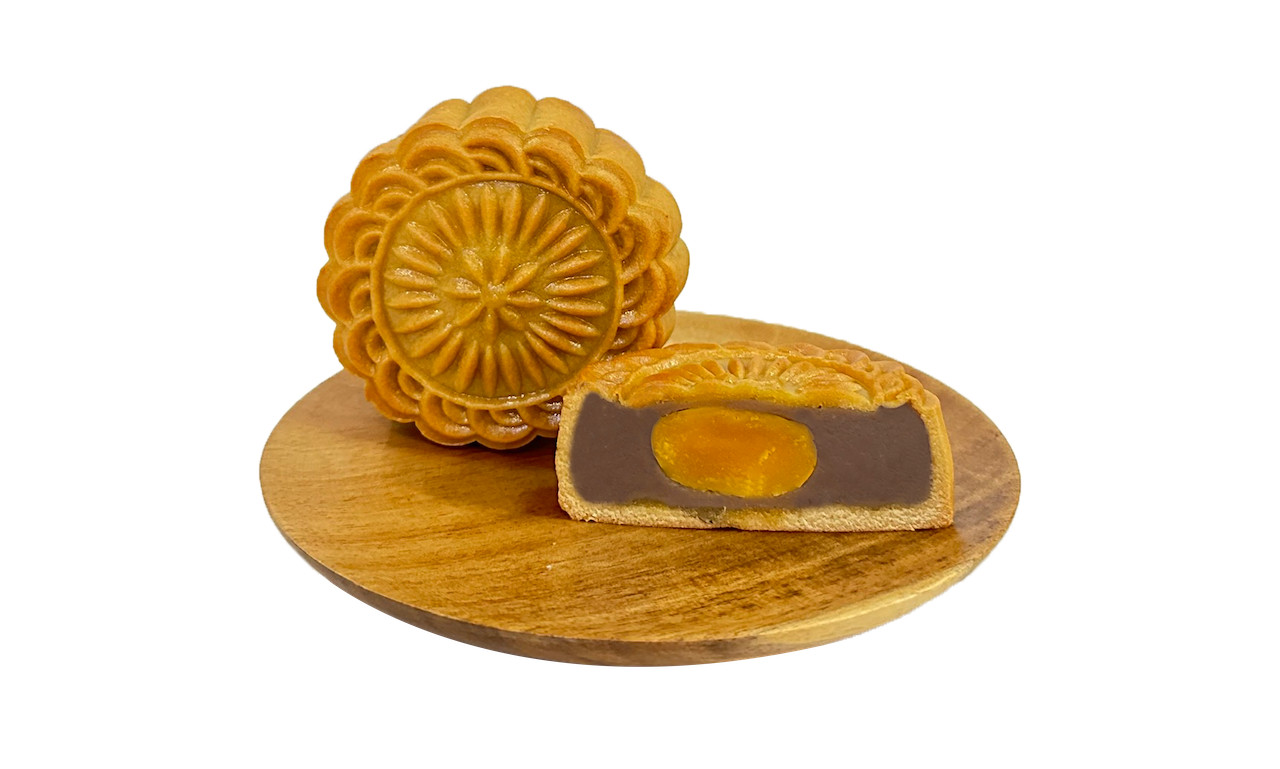 Bánh trung thu ăn kiêng, ít ngọt Khoai Môn Sữa Hoàng Gia (1 trứng muối) Nonglamfood 150g