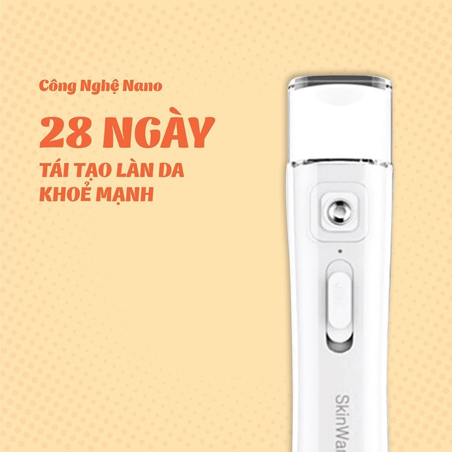 Máy Xịt Khoáng Phun Sương Tạo Độ Ẩm Khuôn Mặt Mini Cầm Tay SkinWard+ SW-836 - Cân Bằng Độ Ẩm Có Chức Năng Thay Thế Sạc Dự Phòng - Hàng Chính Hãng