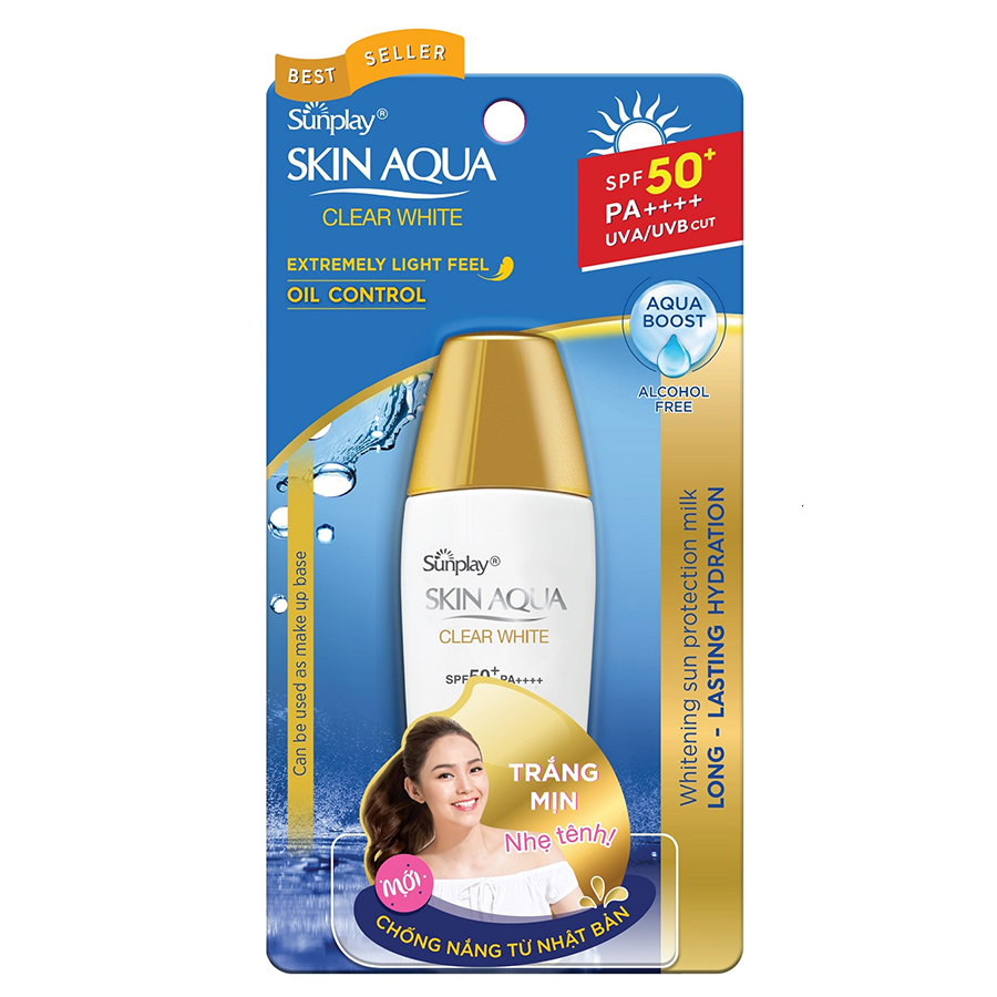 Sữa Chống Nắng Hằng Ngày Dưỡng Trắng Sunplay Skin Aqua Clear White SPF 50+, PA++++ (25g)