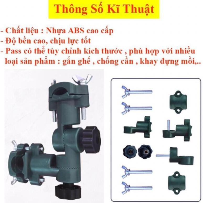 Pass đa năng gắn ghế đi câu,khay đựng mồi và chống cần đồ câu FISHING_HD