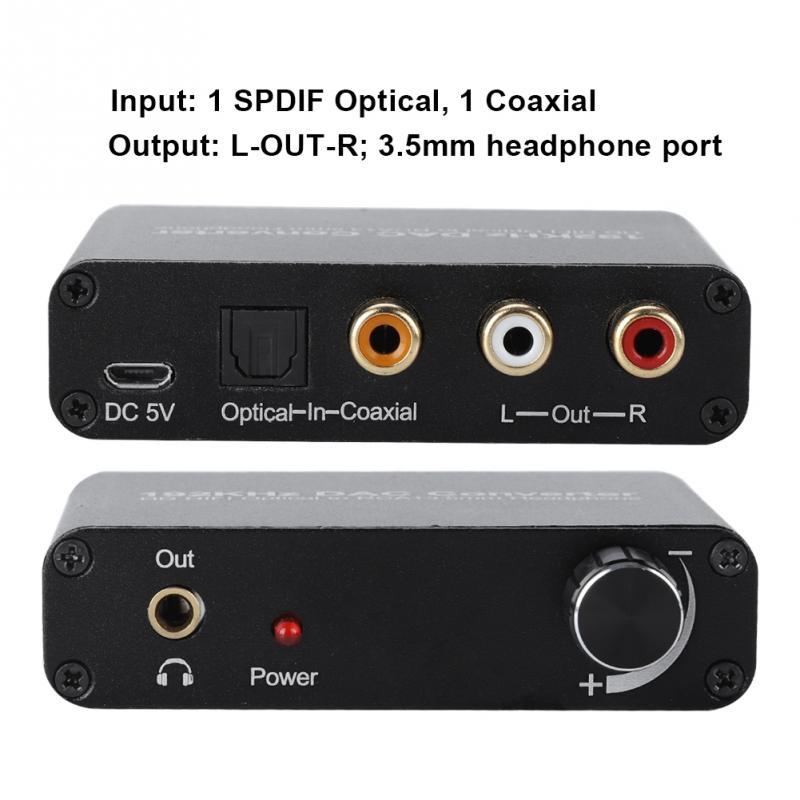 5.1 HD Digital Optical Coaxial Analog Converter 16-24 bit 192KHz Digital to Analog 5.1CH DAC Audio Decoder for PS3 for XBOX 360