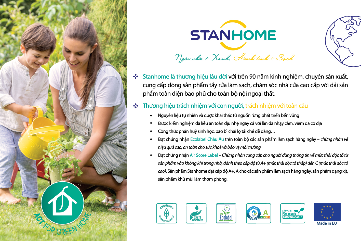 Lịch để bàn STANHOME Homcare act for green home 2013