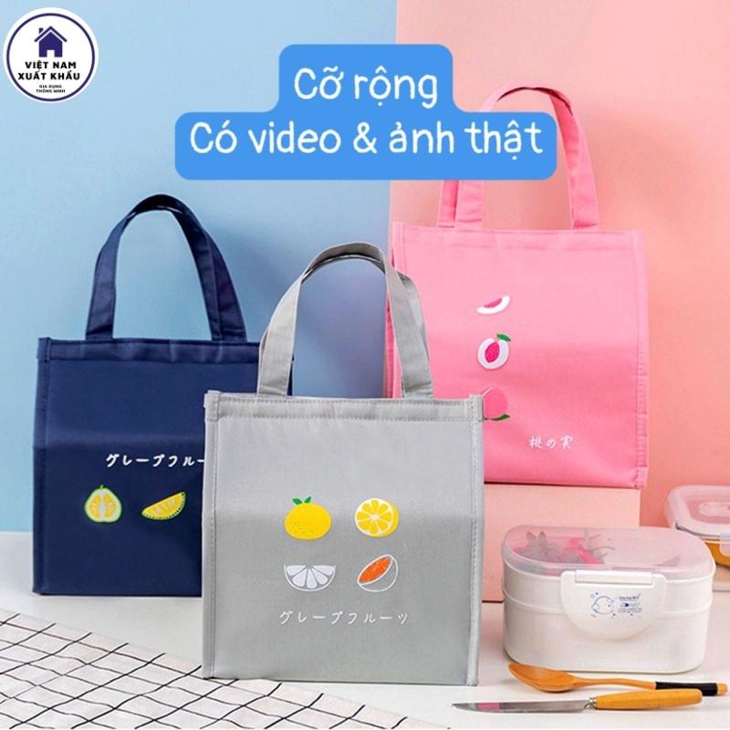 Túi Đựng Hộp Cơm Giữ Nhiệt Chất Vải Oxfort Cao Cấp Hàng VN sản xuất
