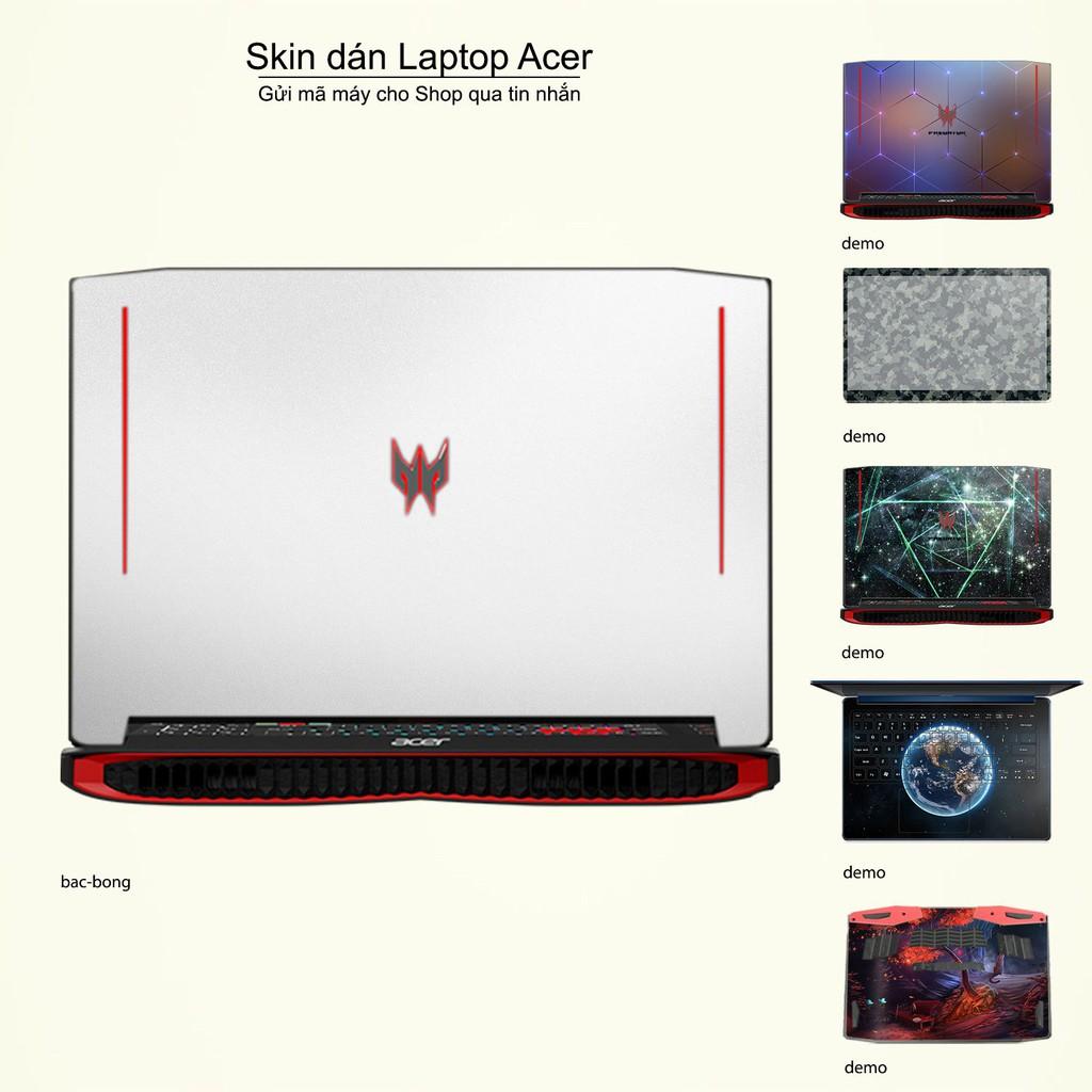 Skin dán Laptop Acer màu bạc bóng (inbox mã máy cho Shop)