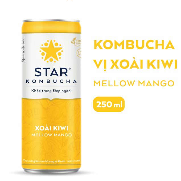 Thùng 12 lon STAR KOMBUCHA All-in-One (250ml/lon)