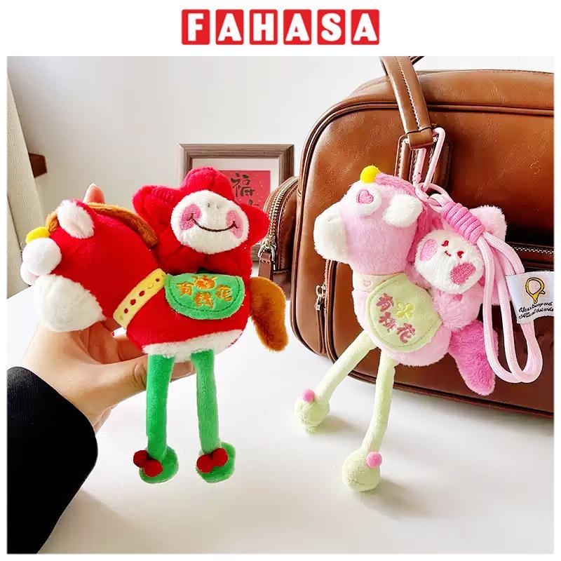 Móc Khoá Thú Bông Hình Ngựa - MSY01 - Màu Đỏ