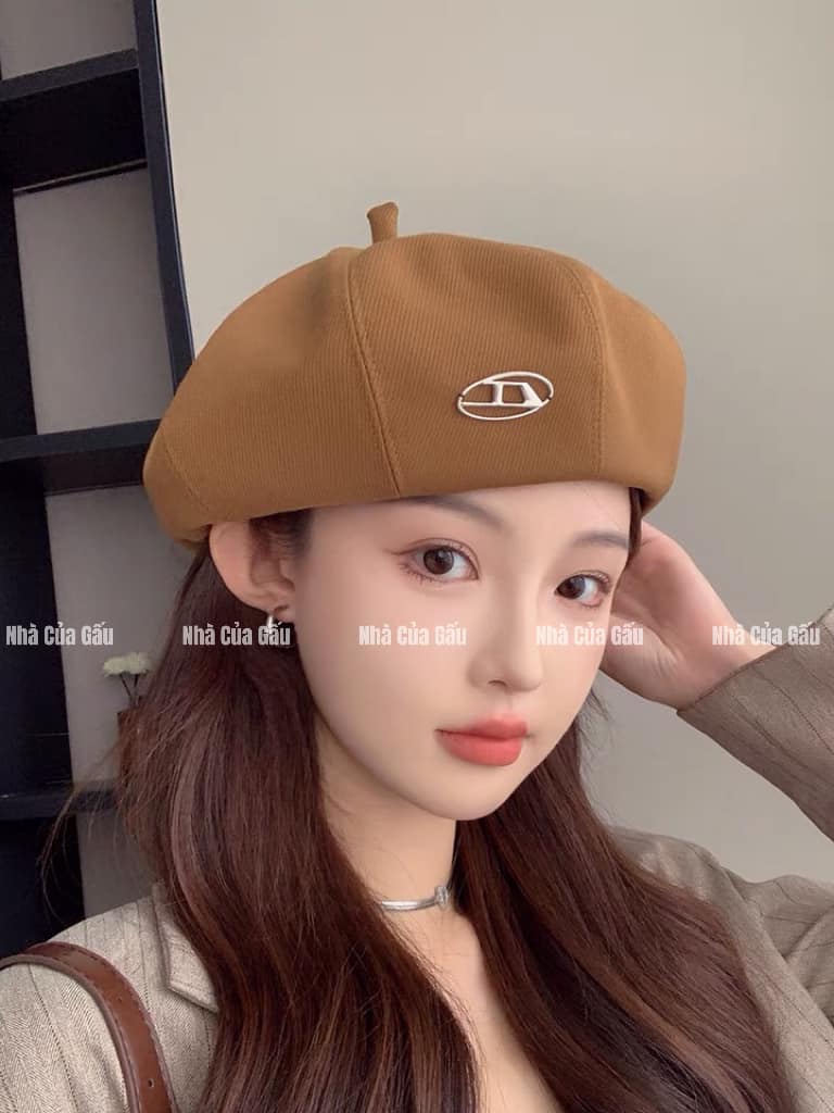 Mũ nồi beret logo hình bát giác form phồng chất siêu đẹp