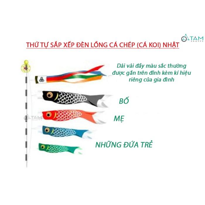 Cờ cá chép vải Nhật Bản nhiều cỡ H-LĐV-10