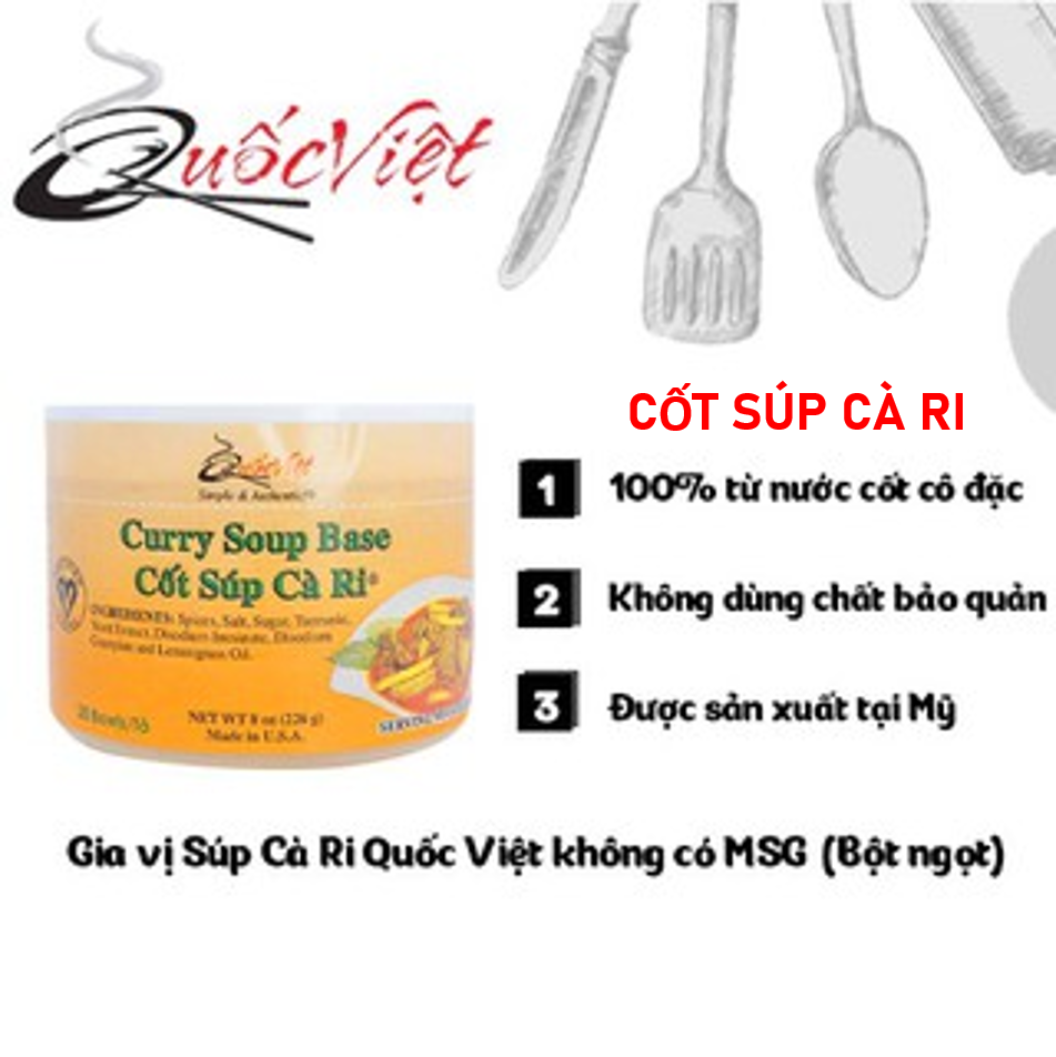 Gia vị Cốt Súp Cà Ri Quốc Việt - Hộp 250g - VN10461